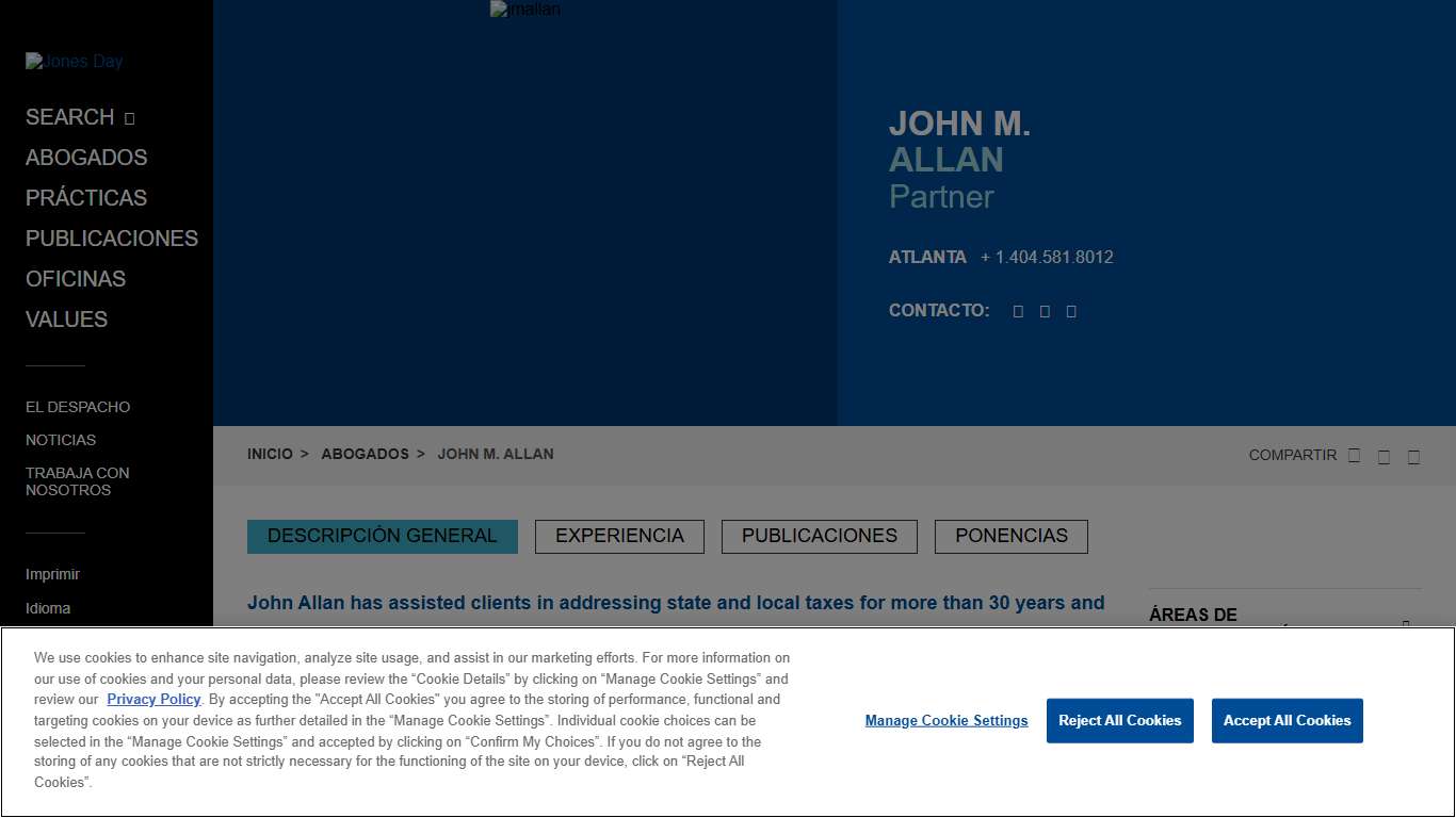 John M. Allan Abogados Jones Day